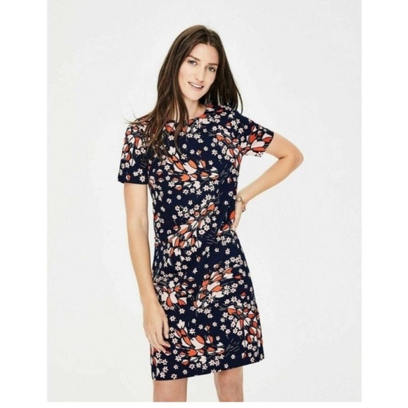 Boden Dresses & Skirts - Boden Smart Easy Shift Dress Blue Floral Size  10R W0217 NWOT